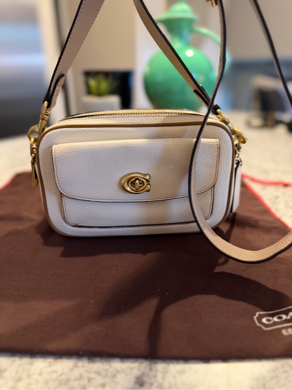 Coach Willow Camera Bag in Colorblock Leather (Chalk/Multi) – Style C0695 - Picture 15 of 15